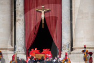 Ceremony With The Pope Francis' Body, Who Will Lie In State At St. Peter's Basilica For Three Days, Pass Through The Crowd At The Vatican