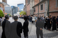 Catholics Gather At Myeongdong Cathedral To Mourn Pope Francis