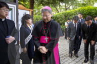Catholics Gather At Myeongdong Cathedral To Mourn Pope Francis