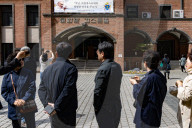 Catholics Gather At Myeongdong Cathedral To Mourn Pope Francis