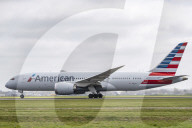 American Airlines Boeing 787 Dreamliner Departs From Amsterdam Schiphol Airport