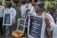 Protest Following Deadly Attack On Tourist In India.