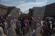The Body Of Pope Francis Is Transferred To The Basilica St Peter To Lie In State