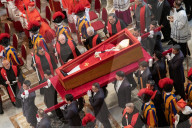 The Body Of Pope Francis Is Transferred To The Basilica St Peter To Lie In State