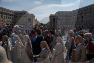 The Body Of Pope Francis Is Transferred To The Basilica St Peter To Lie In State