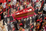 The Body Of Pope Francis Is Transferred To The Basilica St Peter To Lie In State