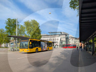 Local Bus Transport In The German City Of Ravensburg