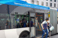 Local Bus Transport In The German City Of Ravensburg