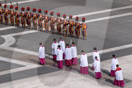 Translation Of The Coffin Of The Roman Pontiff Francis Into The Vatican Basilica 