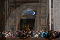 Translation Of The Coffin Of The Roman Pontiff Francis Into The Vatican Basilica 