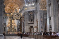 Translation Of The Coffin Of The Roman Pontiff Francis Into The Vatican Basilica 