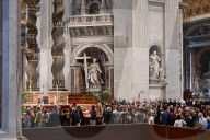 Translation Of The Coffin Of The Roman Pontiff Francis Into The Vatican Basilica 