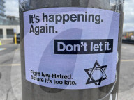Poster Against Anti-Semitism In Toronto, Canada