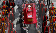 People's Pope Francis in His Coffin and Lying in State
