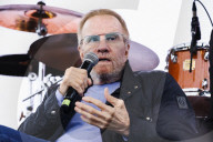 Christopher Lambert Is Seen On Stage For An Interview With Fans During Como Fun In Erba