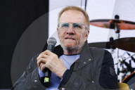 Christopher Lambert Is Seen On Stage For An Interview With Fans During Como Fun In Erba
