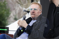 Christopher Lambert Is Seen On Stage For An Interview With Fans During Como Fun In Erba