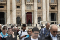 The Body Of Pope Francis Is At St. Peter's For The Homage Of The Faithful.
