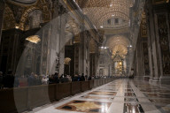 The Body Of Pope Francis Is At St. Peter's For The Homage Of The Faithful.