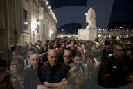 The Body Of Pope Francis Is At St. Peter's For The Homage Of The Faithful.