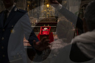 The Body Of Pope Francis Is At St. Peter's For The Homage Of The Faithful.
