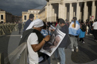 The Body Of Pope Francis Is At St. Peter's For The Homage Of The Faithful.