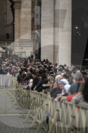 The Body Of Pope Francis Is At St. Peter's For The Homage Of The Faithful.