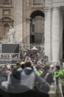 The Body Of Pope Francis Is At St. Peter's For The Homage Of The Faithful.