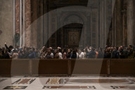 The Body Of Pope Francis Is At St. Peter's For The Homage Of The Faithful.