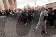 Faithful Gather At St. Peter's Square To Pay Respects To Pope Francis 