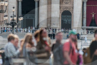 Faithful Gather At St. Peter's Square To Pay Respects To Pope Francis 