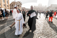 Faithful Gather At St. Peter's Square To Pay Respects To Pope Francis 