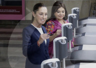 Claudia Sheinbaum, President Of Mexico, And Clara Brugada, Head Of Government Of Mexico City, Reopen The Modernization Of The Cuauhtémoc-Chapultepec STCMetro Section