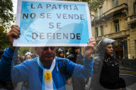 Retirees' Demonstration And Mobilization From The Argentine National Congress To Plaza De Mayo