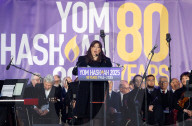 Yom HaShoah UK - Jewish Community’s 80th Anniversary National Holocaust Commemoration at Victoria Tower Gardens  Westminster, London, UK. 
23rd April 2025