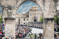 "Madonna Che Scappa" Easter Celebration In Sulmona, Italy