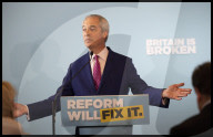 Reform Party leader Nigel Farage in Dover, UK.