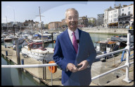 Reform Party leader Nigel Farage in Ramsgate, UK.