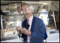 Reform Party leader Nigel Farage in Ramsgate, UK.