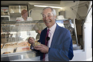 Reform Party leader Nigel Farage in Ramsgate, UK.