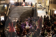 Good Friday Procession In Cortona, Italy