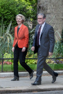 President Of The European Commission Ursula Von Der Leyen Visits Downing Street In London