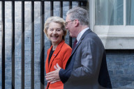 President Of The European Commission Ursula Von Der Leyen Visits Downing Street In London
