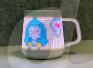 AI coffee mug with interactive display