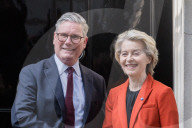 President Of The European Commission Ursula Von Der Leyen Visits Downing Street In London