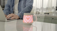 AI coffee mug with interactive display