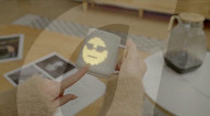 AI coffee mug with interactive display