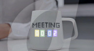 AI coffee mug with interactive display