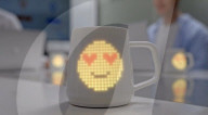 AI coffee mug with interactive display