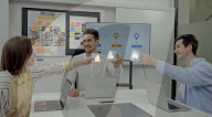 AI coffee mug with interactive display